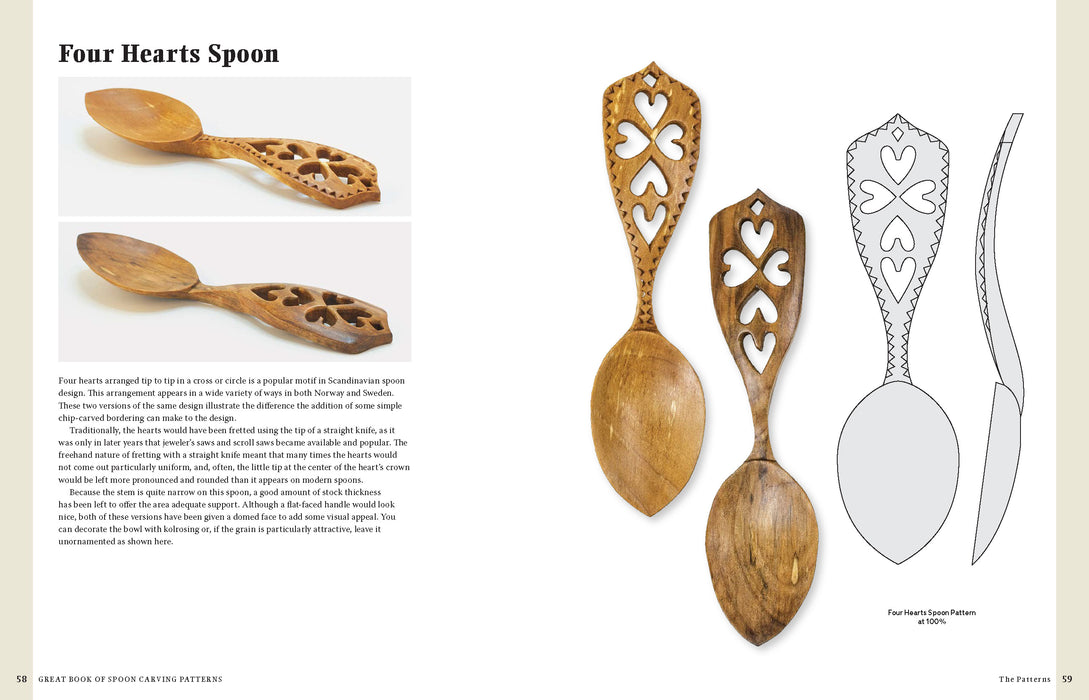 Great Book of Spoon Carving Patterns - Western