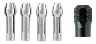 Collet Nut Kit for Dremel (1/8", 3/32", 1/16" 1/32" & Nut)