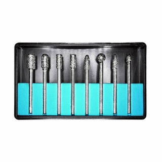Diamond Bur Set 8 pc 1/8" shank - COARSE