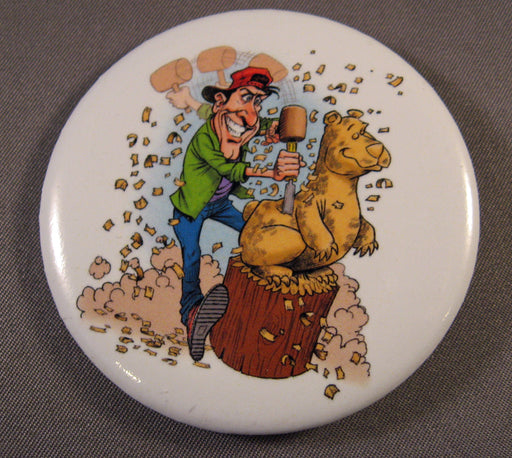 Carving a Bear BUTTON*