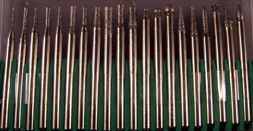 Diamond Bur Set - 20 piece 1/8"Shank*