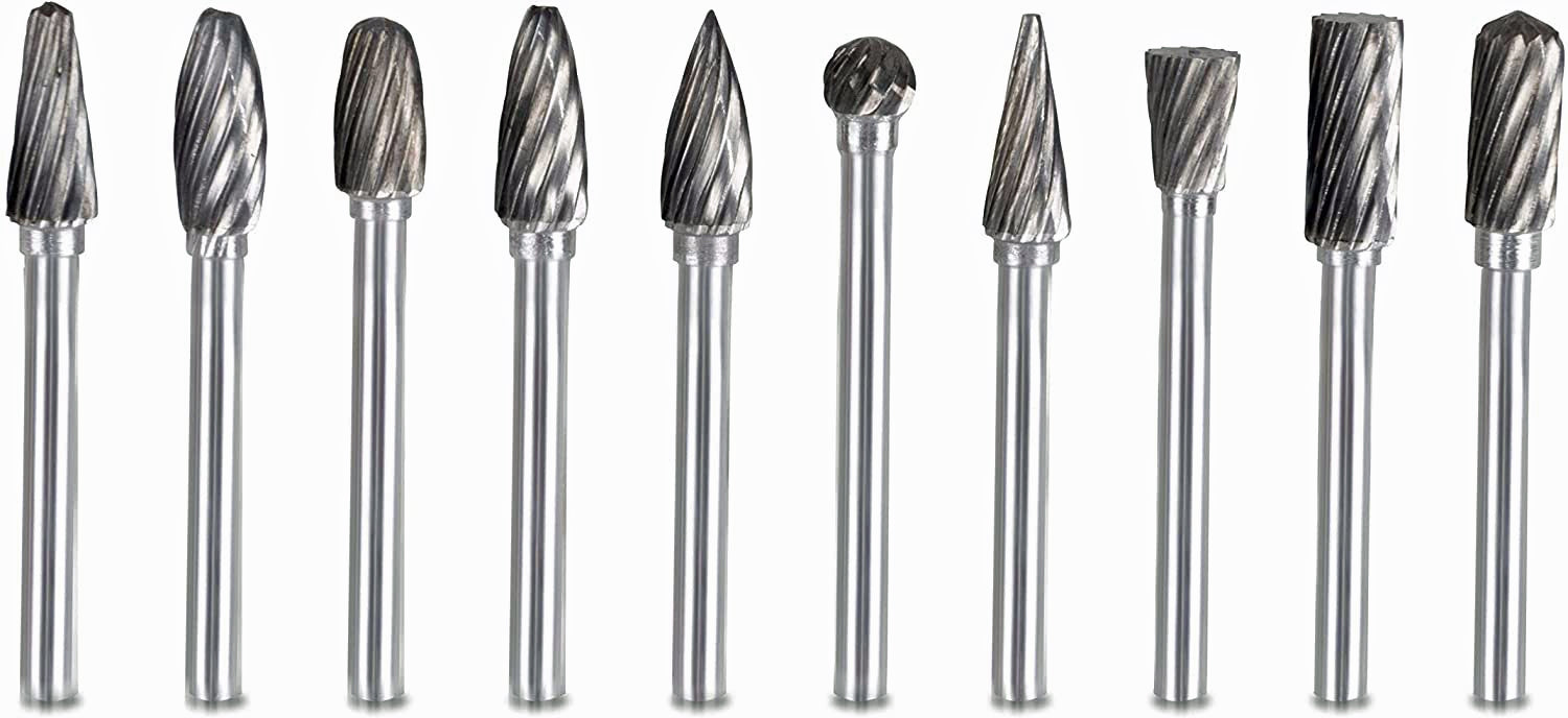 Carbide Bur-Set of 10-SINGLE CUT*