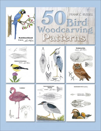 50 Bird Woodcarving Patterns - Russell