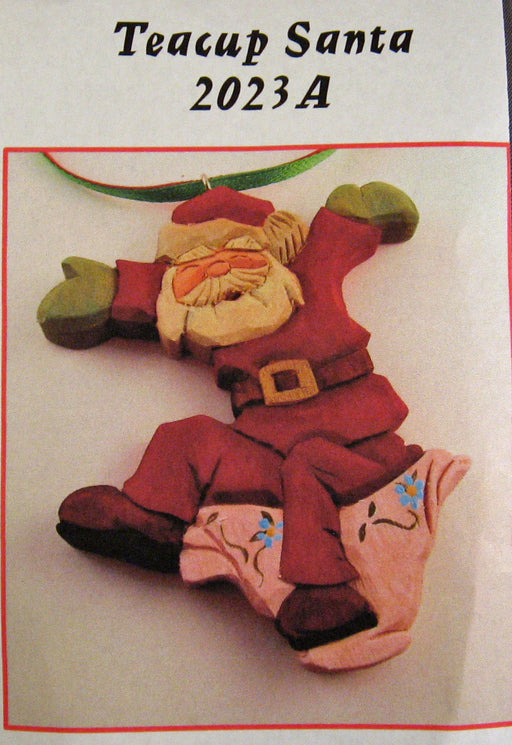 Teacup Santa Ornament Basswood Blank/Cutout Kit