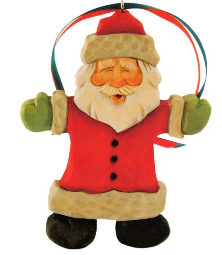 Jolly Santa Ornament Basswood Blank/Cutout Kit
