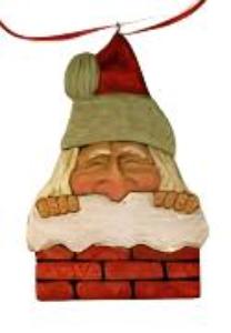 Peeking Santa Ornament Basswood Blank/Cutout Kit