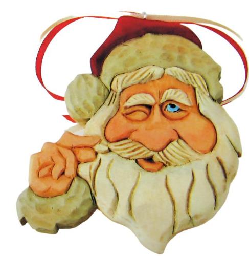 Twister Santa Ornament Basswood Blank/Cutout Kit