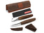 2-Piece Premium Spoon Carving Set – Walnut Handle Starter Wood Carving Knife Set in Leather Tool Case