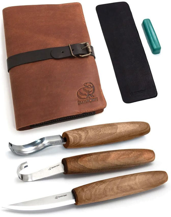 Premium Spoon Carving Set-Walnut Handles