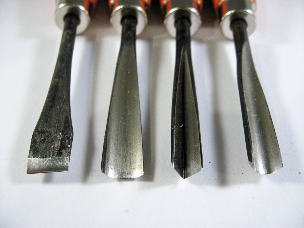SALE Straight Handle Carving 4pc Set — Mountain Woodcarvers