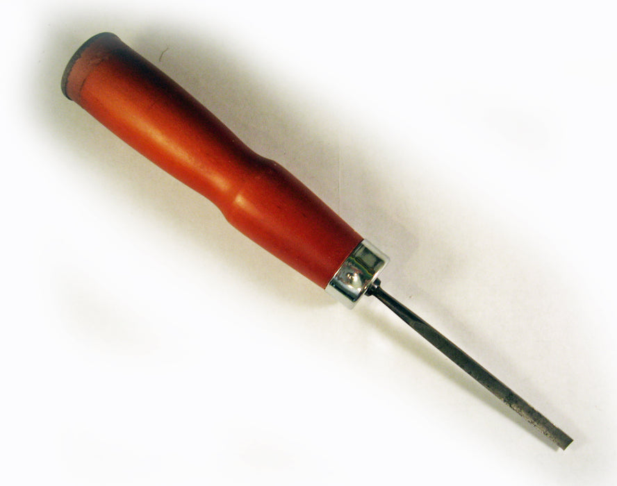 Leather Tipped Handle #5 Shallow Gouge 6mm (1/4")