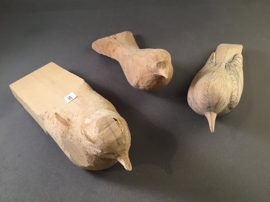 ROUGHOUT-PRESTARTED SONGBIRDS - Basswood- SET OF 3