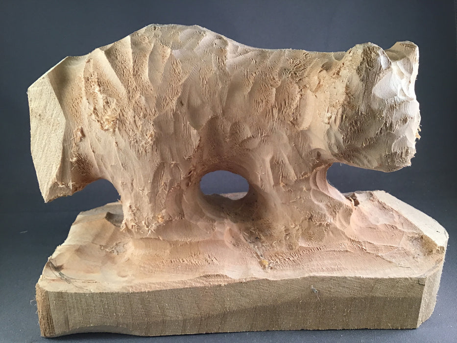 Bobcat Walking Roughout- Basswood-Debbe Edwards