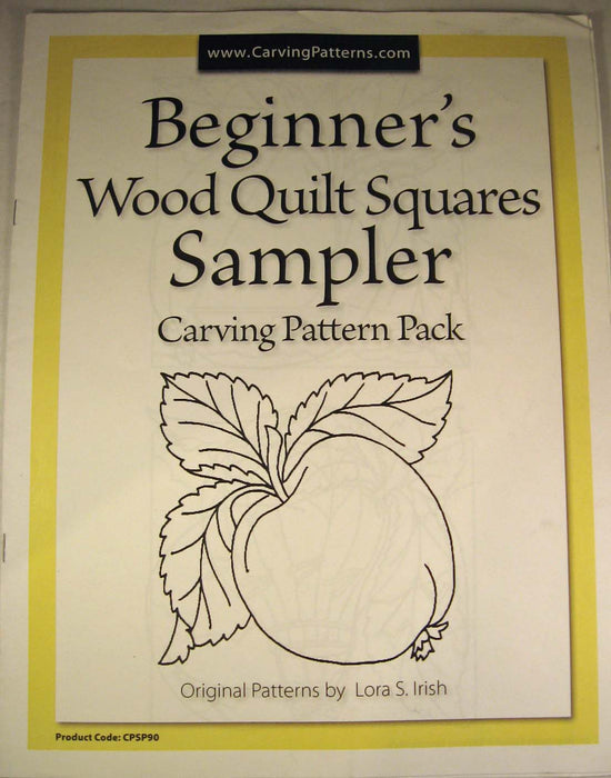 Beginner's Wood Quilt Squares Sampler Carving Pattern Pack - Irish *