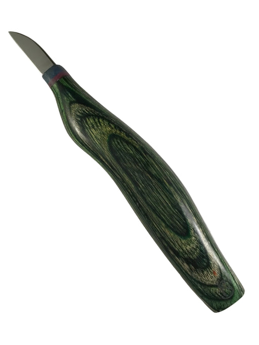 Silvern 1" Detail Knife-FINGER-Green