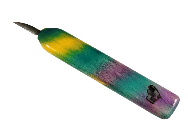 Badger State 1" DETAIL Knife TYE DYE