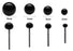Black Glass Eyes ON WIRE-2mm 3mm 4mm 5mm-(40 PAIR) Small Mammals & Songbirds