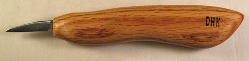 Deep Holler Carving Knife- 1.25"- FLAT GRIND-CURVY HANDLE