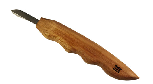 Deep Holler Carving Knife- 1.5"- FLAT GRIND-FINGERGROOVE HANDLE