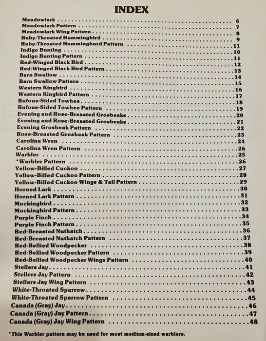 Songbird Patterns- Allen Vol 2- 1986