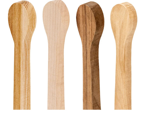 Spoon Blank Set of 4-Elm, European Walnut, Maple, Alder
