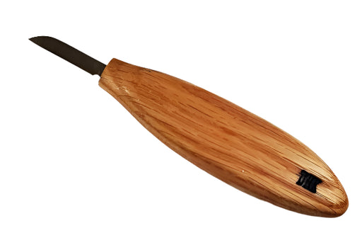 Deep Holler Carving Knife- 1.5"- FLAT GRIND-CIGAR HANDLE*