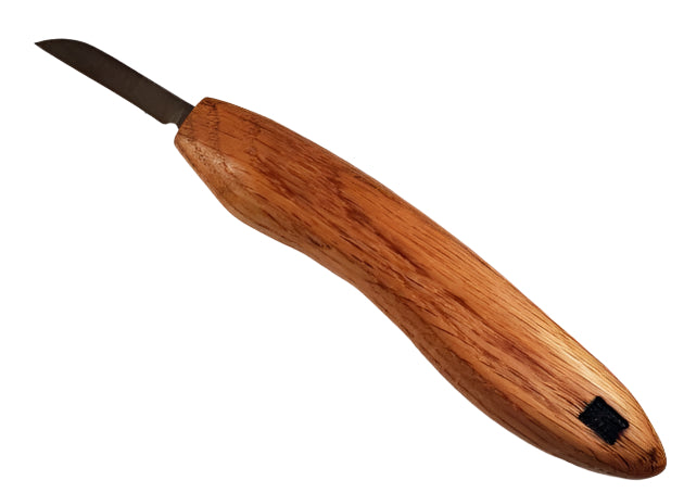 Deep Holler Carving Knife- 1.5"- FLAT GRIND-DOUBLE D HANDLE*
