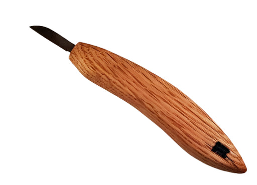Deep Holler Carving Knife- 1.25"- FLAT GRIND-A HANDLE