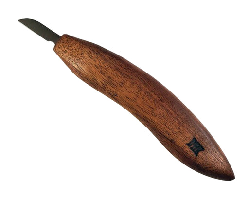 Deep Holler Carving Knife- 1"- FLAT GRIND-A HANDLE
