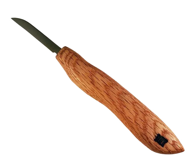 Deep Holler Carving Knife- 2"- FLAT GRIND-CURVY HANDLE