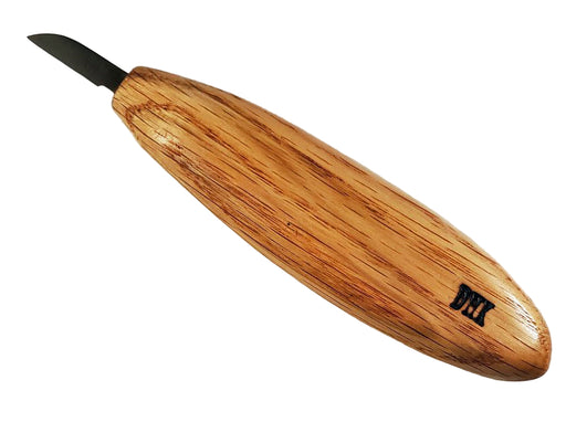 Deep Holler Carving Knife- 1"- FLAT GRIND-CIGAR HANDLE