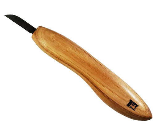 Deep Holler Carving Knife- 1.25"- FLAT GRIND-D HANDLE
