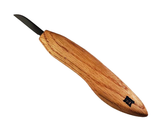 Deep Holler Carving Knife- 1.5"- FLAT GRIND-D HANDLE