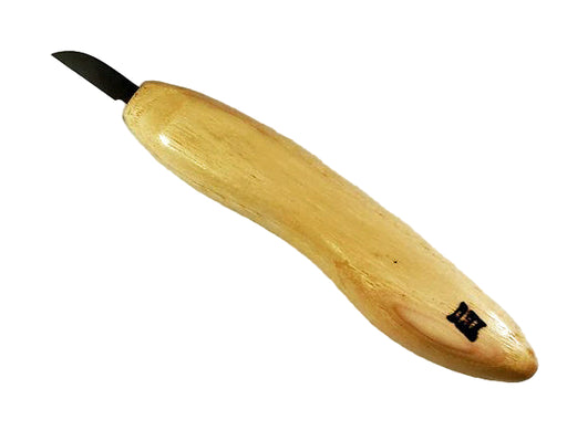Deep Holler Carving Knife- 1"- FLAT GRIND-D HANDLE