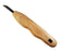 Deep Holler Carving Knife- 1.25"- FLAT GRIND-FINGERGROOVE HANDLE