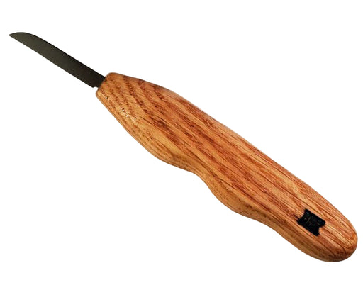 Deep Holler Carving Knife- 2"- FLAT GRIND-FINGERGROOVE HANDLE