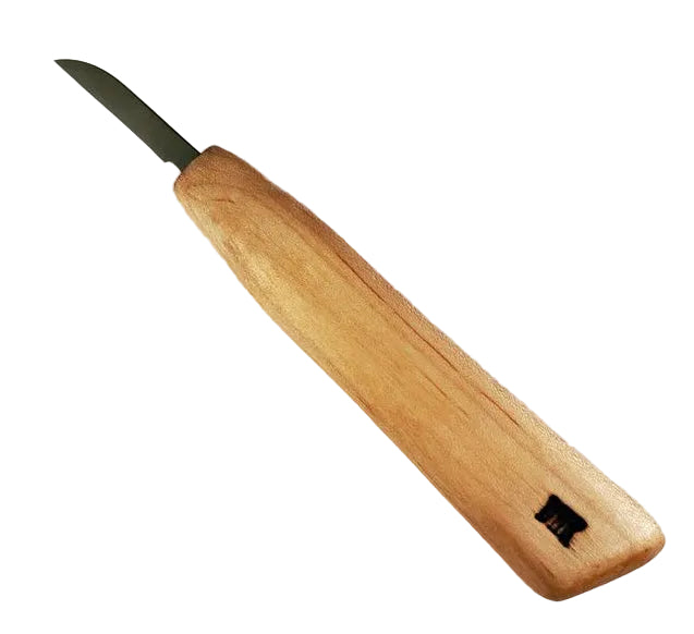 Deep Holler Carving Knife- 1.5"- FLAT GRIND-MEDIUM HANDLE