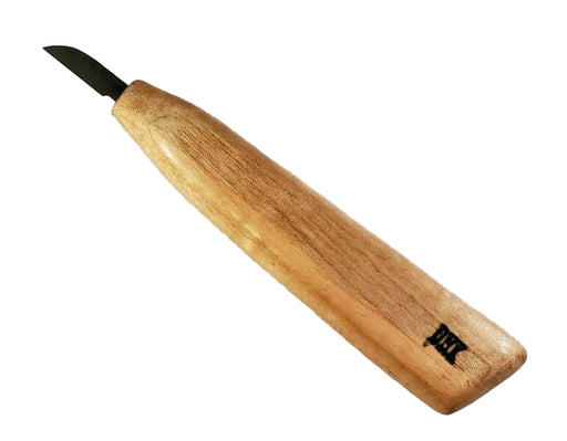 Deep Holler Carving Knife- 1"- FLAT GRIND-MEDIUM HANDLE