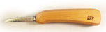Deep Holler Carving Knife- 2"- FLAT GRIND-MINI T HANDLE