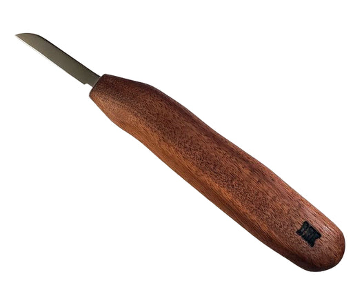 Deep Holler Carving Knife- 1.75"- FLAT GRIND-SLIM HANDLE