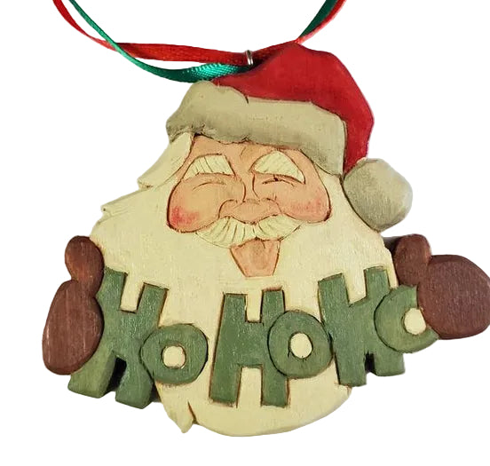 HOHOHO Santa Ornament Basswood Blank/Cutout Kit