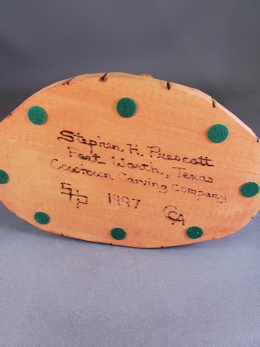 Steve Prescott Biker Original Woodcarving