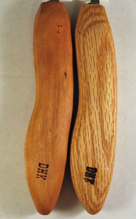 Deep Holler Carving Knife- 1 3/8"- FLAT GRIND-LARGE D HANDLE