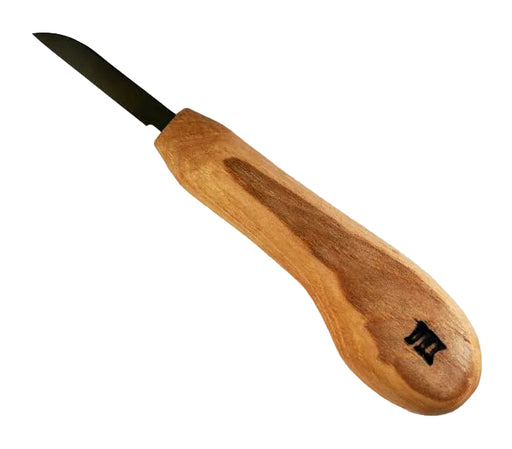 Deep Holler Carving Knife- 1.75"- FLAT GRIND-PISTOL GRIP