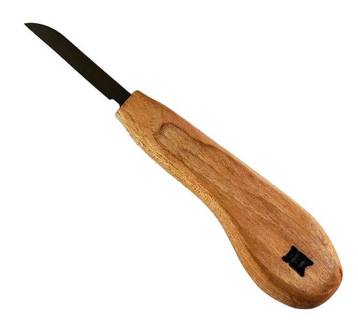 Deep Holler Carving Knife- 2"- FLAT GRIND-PISTOL GRIP