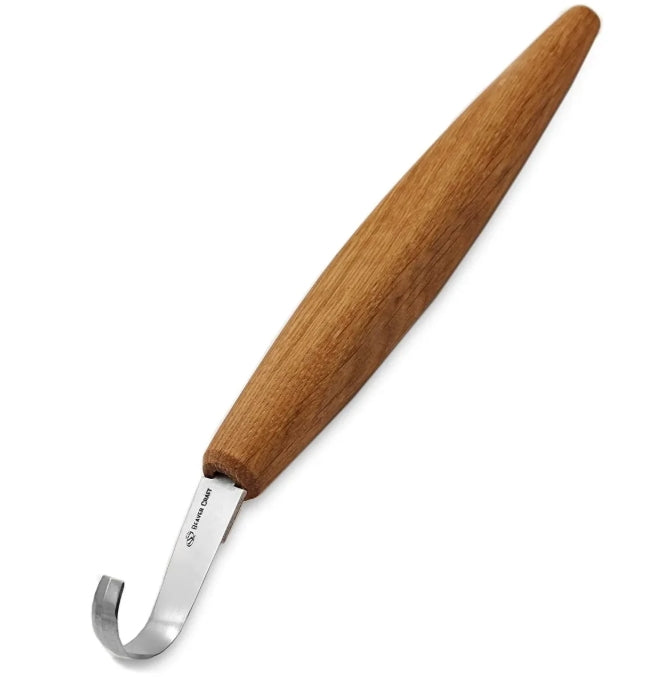 Double Bevel Spoon Carving Knife – Oak Handle
