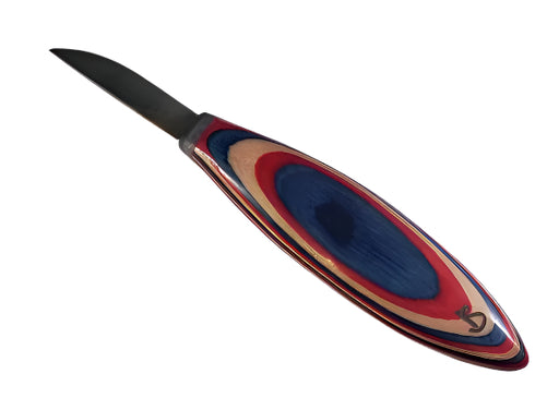 Silvern 2" Roughout Knife-OVAL Red, White, Blue