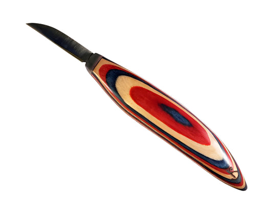 Silvern 1.75" Carvers Knife CRESCENT-Red, White, Blue