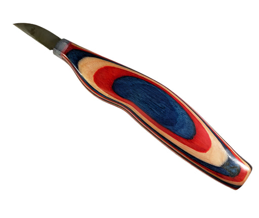 Silvern 1" Detail Knife-FINGER-Red, White, Blue