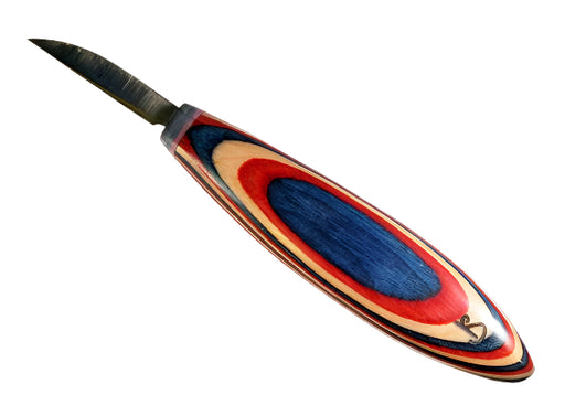 Silvern 1.75" Carvers Knife OVAL-Red, White, Blue